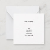 キュートブラックキャットハッピーハローウィン ノートカード (裏面)