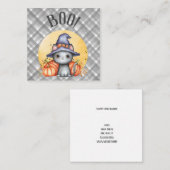 キュートブラックキャットハッピーハローウィン ノートカード (正面/裏面)