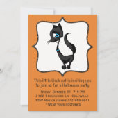 キュートブラックキャットハローウィンパーティ招待状 招待状 (正面)