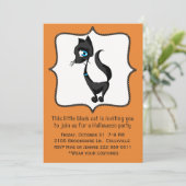 キュートブラックキャットハローウィンパーティ招待状 招待状 (スタンド正面)