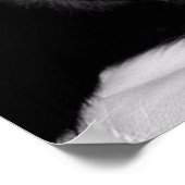 キュートブラックキャットポートレート ポスター (角)