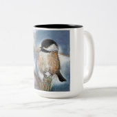 キュートブラックキャッピング《鳥》アメリカゴガラマグカップ ツートーンマグカップ (正面右)