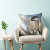 キュートブラックキャップ《鳥》アメリカゴガラアート クッション (椅子)