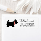 キュートブラックスコティッシュテリアドッグ差出人住所 ラベル (インサイチュ)