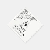 キュートブラックスパイダーハッピーハローウィンナプキンス スタンダードカクテルナプキン (角)