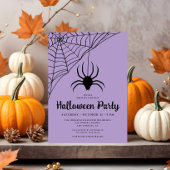 キュートブラックスパイダーハローウィンパーティ 招待状