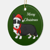 キュートブラックタンカーディガンウェルシュコーギー愛犬家 セラミックオーナメント (左)