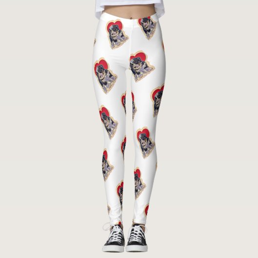 キュートブラックタンベルネドードル レギンス (正面)