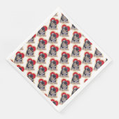 キュートブラックタンポップアートベルネドードルハートパターン (コーナー)