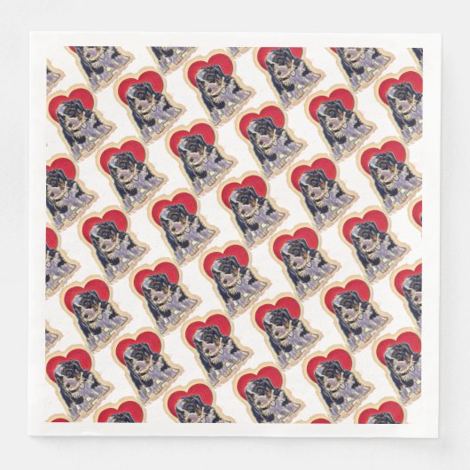 キュートブラックタンポップアートベルネドードルハートパターン (正面)