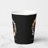 キュートブラックハッピーハローウィンイラストレーションパーティー 紙コップ (右)