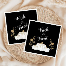 キュートブラックハッピーハローウィンカボチャ スタンダードカクテルナプキン