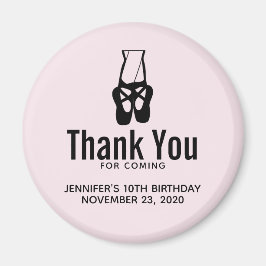 キュートブラックバレエスリッパーズアンポインテ誕生日 マグネット