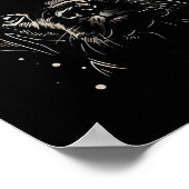 キュートブラックパピーラボサンタハットクリスマスドッグラブラドールR ポスター (角)