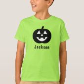 キュートブラックパンプキン名前をカスタムするハロウィーン Tシャツ (正面)