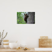 キュートブラックベアカブ登山アツリーポスター ポスター (キッチン)