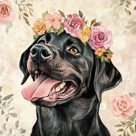 キュートブラックラブラドールリトリエバードッグフローラ トートバッグ