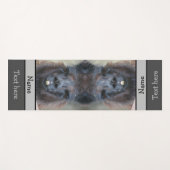 キュートブラックラマ顔クローズアップパーソナライズされた ヨガマット (正面(横))