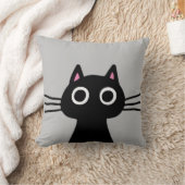 キュートブラック子猫 |ペット予測できな猫好き クッション (ブランケット)