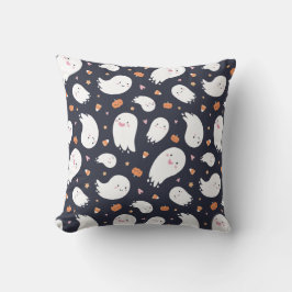 キュートブラック幽霊とカボチャ クッション