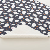 キュートブラック幽霊アンドパンプキンシェルパブランケット シェルパブランケット (3/4)