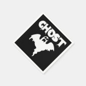 キュートブラック幽霊ハロウィーン スタンダードカクテルナプキン (角)