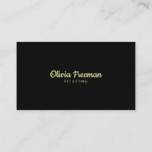 キュートブラック&イエローキャットイラストレーションペットシッター 名刺 (裏面)