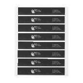 キュートブラック&ホワイトウォーター色幽霊ハロウィーン ラップアラウンドラベル (シート)