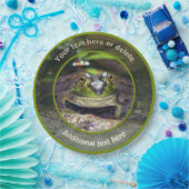 キュートブルガエル自然パーソナライズされたパーティー ペーパープレート (パーティー)