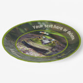 キュートブルガエル自然パーソナライズされたパーティー ペーパープレート (アングル)