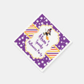 キュートブルネットウィッチハローウィンパーティ スタンダードカクテルナプキン (角)