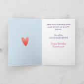 キュートブルネットプリンセス孫娘誕生日カード シーズンカード (内部)