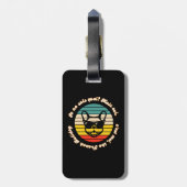 キュートブルフランスのドッグデザイン ラゲッジタグ (裏面縦)