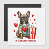 キュートブルフランスのドッグバレンタインデーハート (正面/裏面)