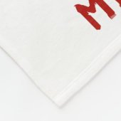 キュートブルフランスのドッグバレンタインデーハート フリースブランケット (角)