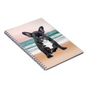 キュートブルフランスのドッグビーチサンウォーター ノートブック (右側)