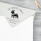 キュートブルフランスのドッグファミリー名差出人住所 ラバースタンプ