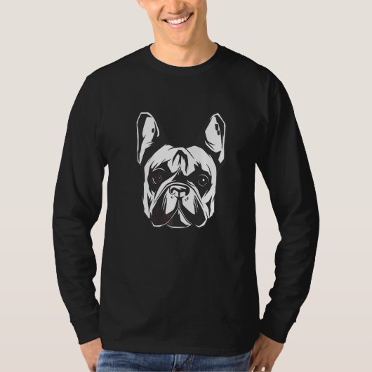 キュートブルフランスのドッグフレンチードッグ犬のオーナーパピーP Tシャツ (正面)