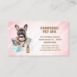 キュートブルフランスのドッグペットトリマースパアポイントメント 名刺