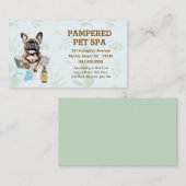 キュートブルフランスのドッグペットトリマースパ 名刺 (正面/裏面)