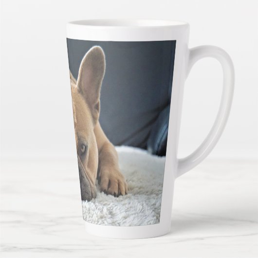 キュートブルフランスのドッグラテマグ カフェラテマグ (右)