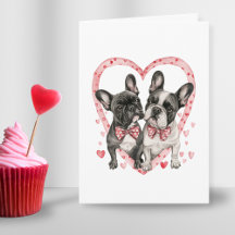 キュートブルフランスのドッグヴァレンティーンズデイラブ引用文