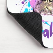 キュートブルフランスのドッグ顔ピンクブルードガホリック マウスパッド (コーナー)