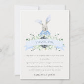 キュートブルーアクアバニーフェスティバルANY AGE誕生日 サンキューカード (正面)