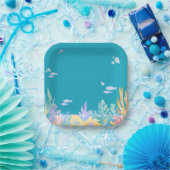 キュートブルーアンダーザシー紙プレート ペーパープレート (パーティー)