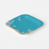 キュートブルーアンダーザシー紙プレート ペーパープレート (傾斜あり)