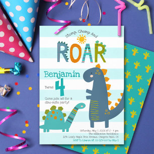 キュートブルーウィーズストンプチョンプロアボーイ誕生日 招待状