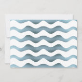 キュートブルーウェーブボーイ誕生日 サンキューカード (裏面)