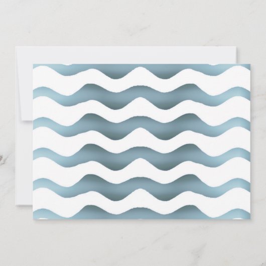 キュートブルーウェーブボーイ誕生日 サンキューカード (裏面)