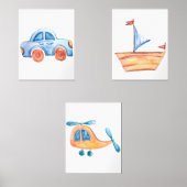 キュートブルーウォーターカラートラベル子供部屋 (正面)